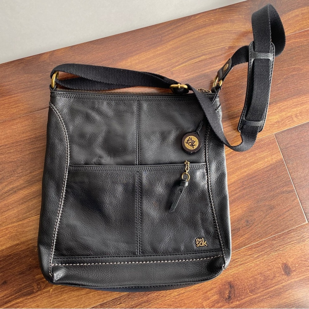 The Sak Black Pebble Leather Crossbody
